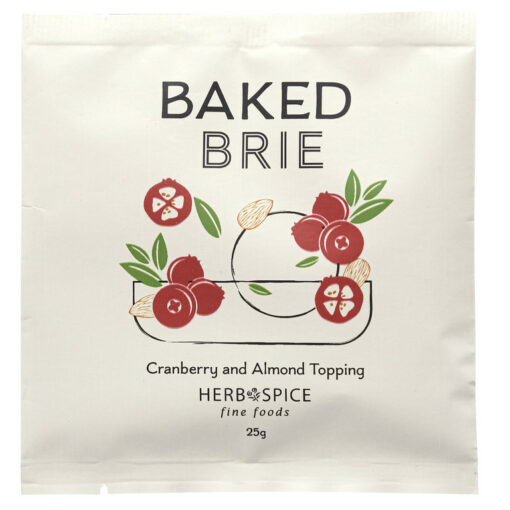 Baked Brie Cranberry and Almond Topping dip