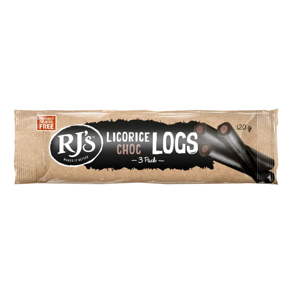 RJ's Licorice Choc Logs - 3 pack